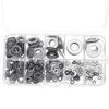 180 Pcs 304 Stainless Steel Flat Washer Set M2/2.5/3/4/5/6/8/10 Suitable For Home Decoration Factory Maintenance Kitchen Store
