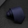 [YULINJIA] Men's 100% Silk Tie, Plain, 8cm Blade Width, Regular Tie, BusinessFormal, Navy