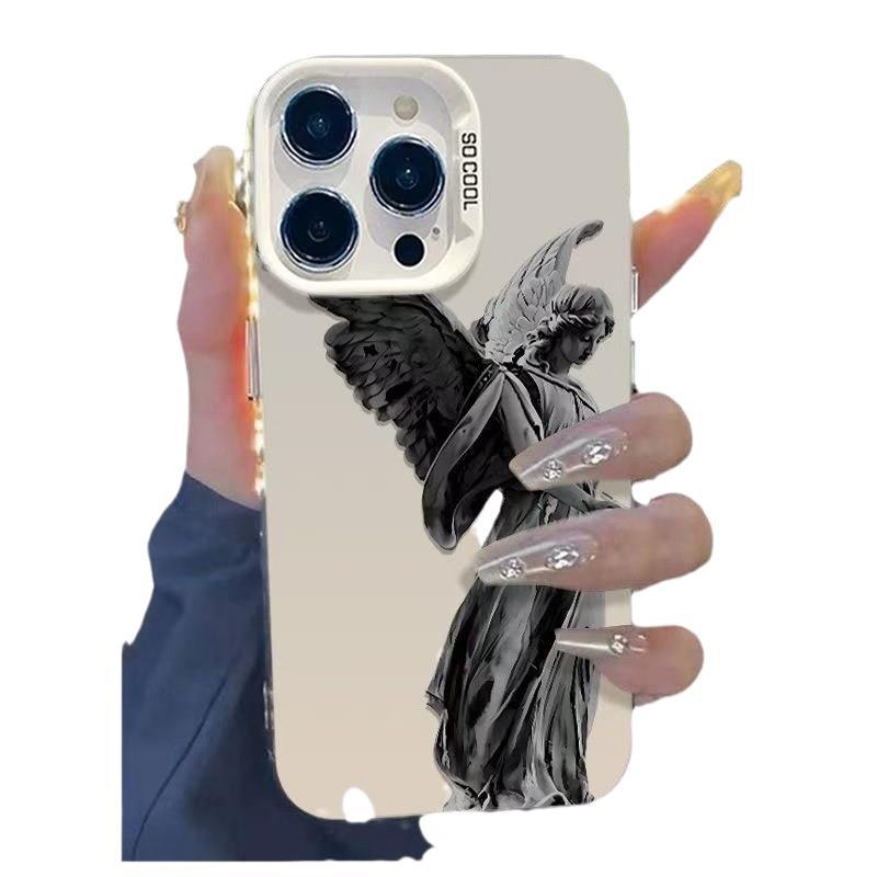Angel statue compatible with iPhone 18 Pro Max phone case, iPhone 18 Pro, European and American style, 15 Pro, new 14 premium.