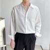 Men's Long-sleeved Summer Thin Korean Style Trendy Men's Business Shirts Versatile Solid Color Tops