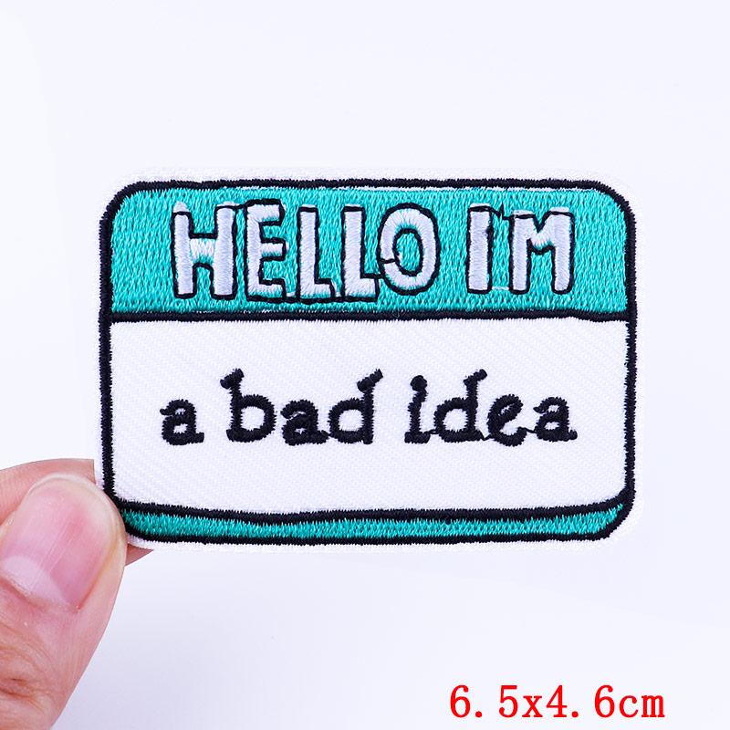 Positive Energy Letter Patch Cartoon Inspirational Quotes Embroidered Patches Iron On Patches For Jeans Jackets Sew Patch DIY