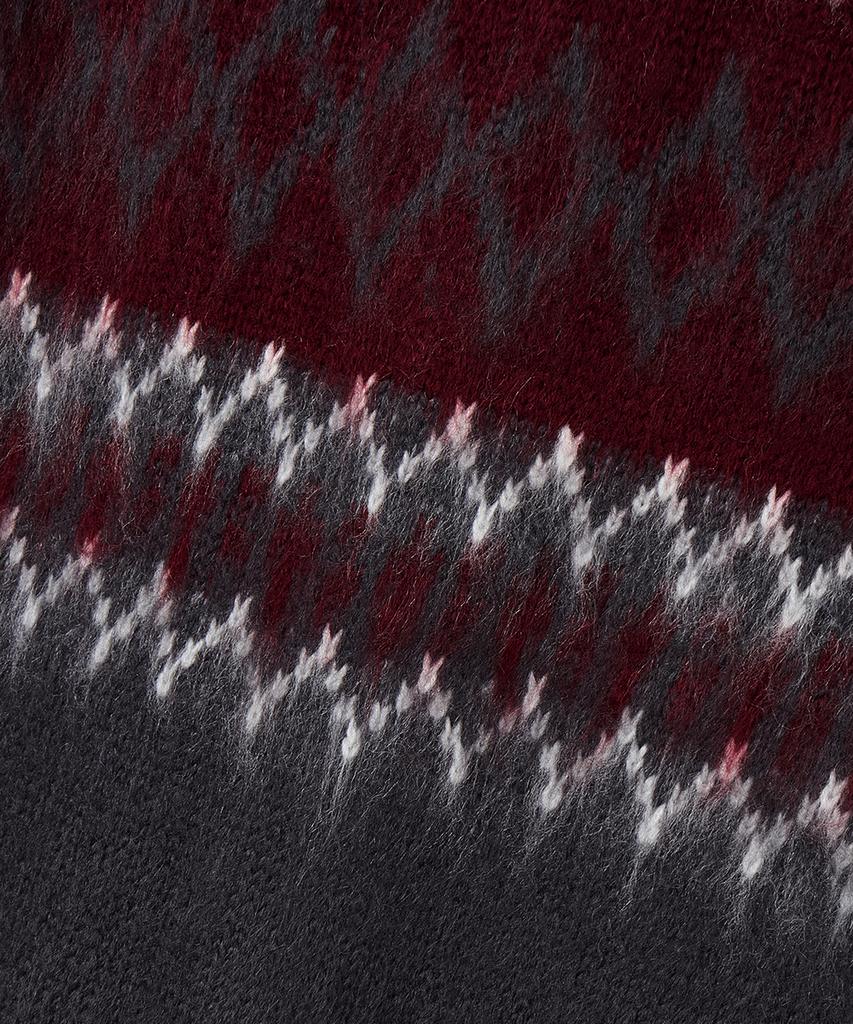 Nodu Diamond Hairy Brush Nordic Cardigan [Gray]