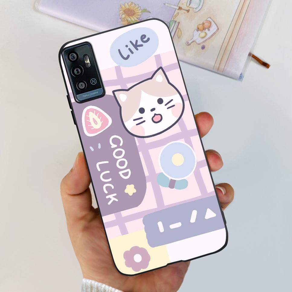 For ZTE Blade A71 6.52" Case Cartoon Dinosaur Football TPU Soft Silicone Cover For ZTE Blade A71 2021 A7030 Phone Cases Fundas