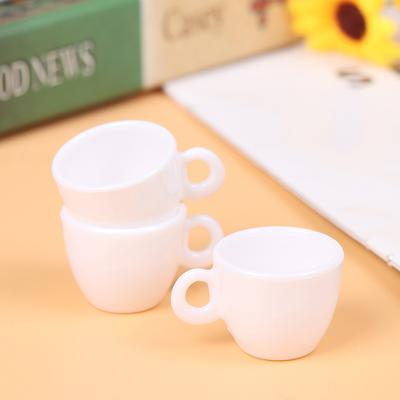 3 Pièces Maison de Poupée Mini Tasse à Café et Soucoupe Maison de Poupée Miniature Jouets de Cuisine