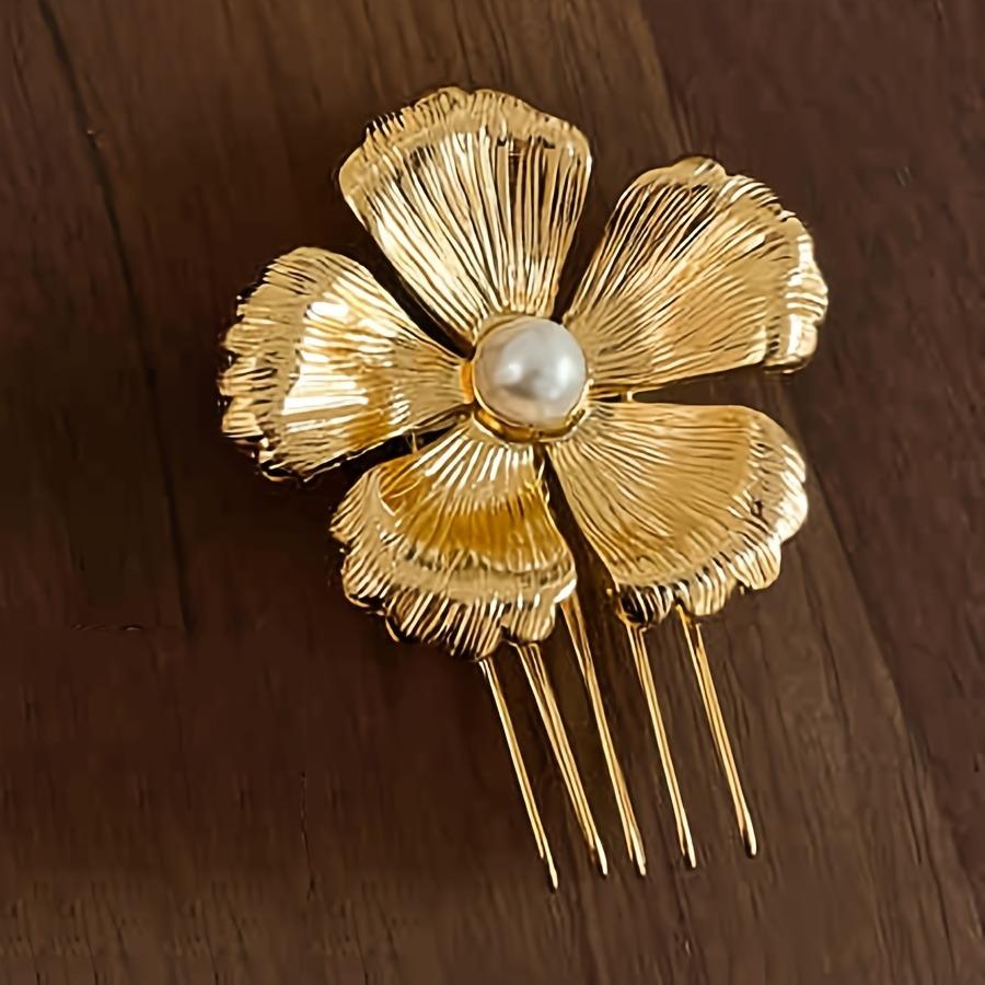 3Pcs Comb Retro Court Luxury Noble Hairclip Elegant Deluxe Pearl Flower French Style Hair For Women Fashion Hair Accessories