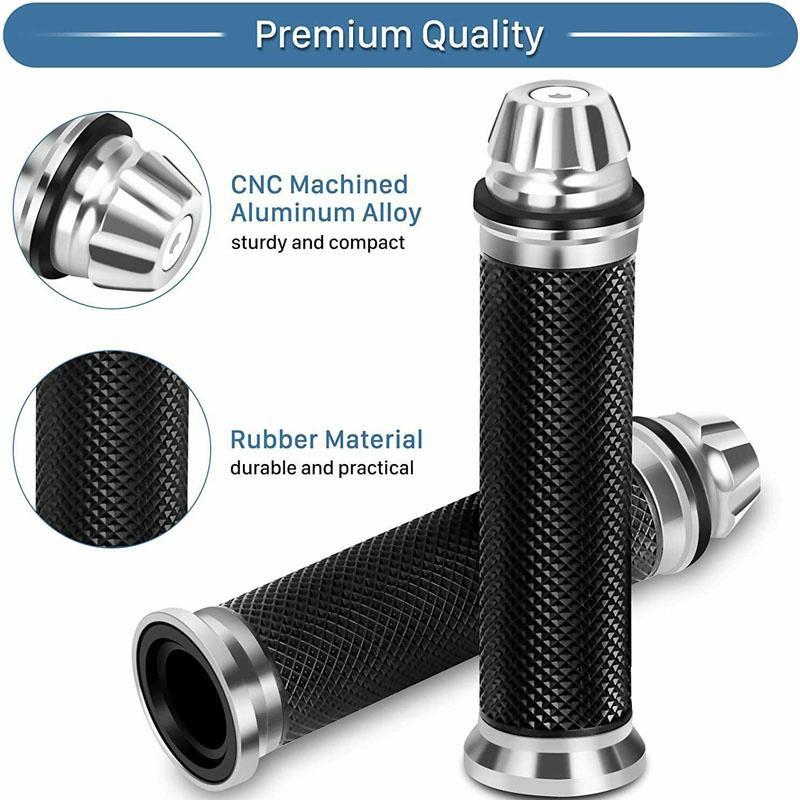 Universal 22mm 24mm Cnc Motorcycle Handlebar Grips, Dirt Bike Motorbike Handle Bar Accessories Parts