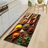 Spice & Herb Kitchen Floor Mat Colorful Design Ultra Soft Washable Non Slip Stain Resistant Mat for Kitchen Bedroom Home Decor