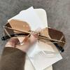 1 ud. Gafas de Sol de Moda Nuevas para Mujer Gafas de Sol sin Montura Recortadas para Mujer Gafas de Sol con Lente Polygonal Recortada Gafas de Mujer