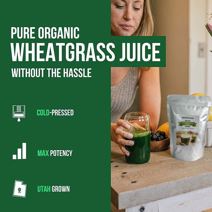 250g Organic Barley Grass Powder Gluten Cold-Juiced and Low-Temperature Dried