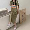 Casual Retro Slit T-shirt Dress: Slimming Plus Size Loose Summer Style