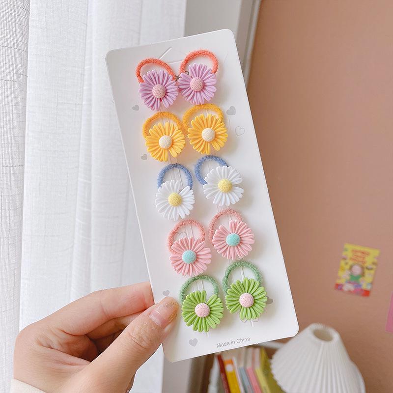Soft Cartoon Elastic Hair Ties for Kids - Gentle, Non-Pulling Rubber Bands