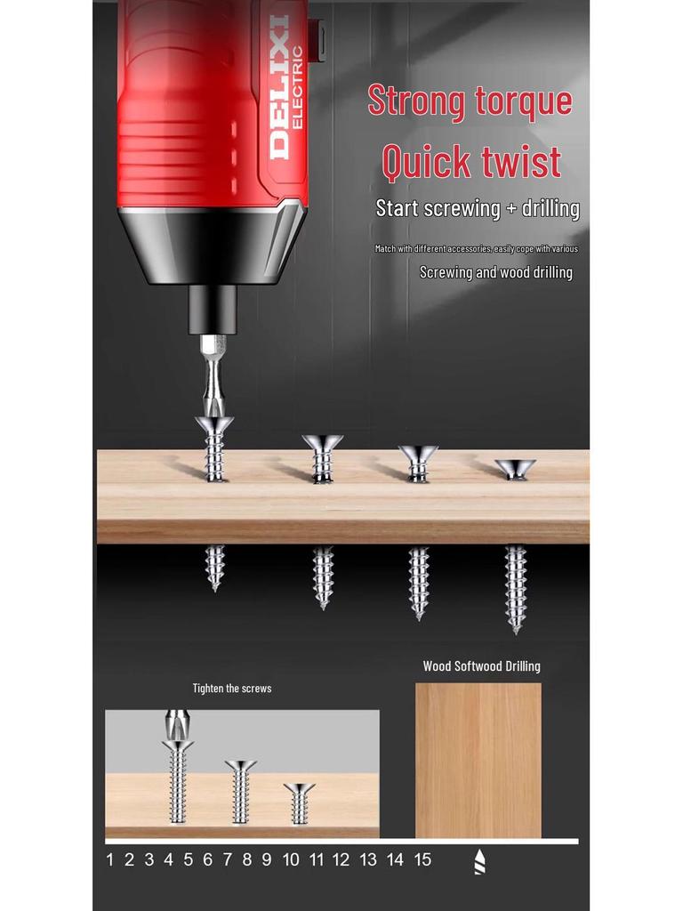 Rechargeable Multifunction Mini Electric Screwdriver and Drill.