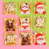 100PCS Plastic Packaging Packaging Bag Santa Claus Cookie Bags New Year Christmas Candy Bag Xmas