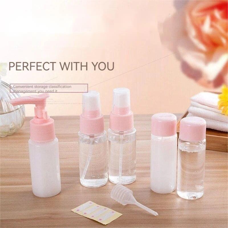 7PCS Travel Bottles Travel Multifunctional Dispenser Storage Toiletries Set Pressing Sample Spray Bottle Spray Bottle