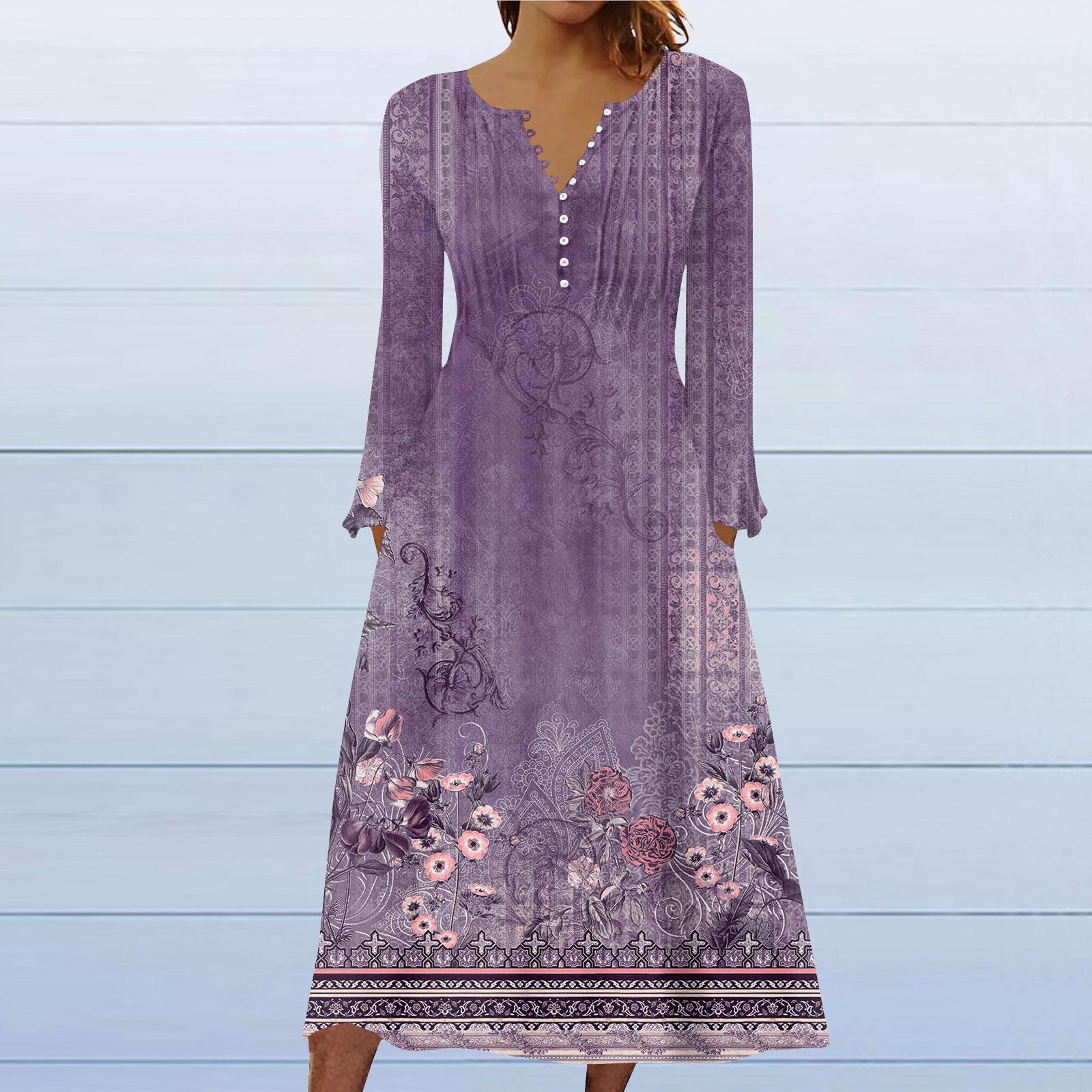 

Модна жіноча повсякденна модна суцільна кольорова кишеня з V-подібним вирізом і довгим рукавом L фіолетовий