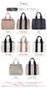 Lizdays Damen A4 Tragetasche, 2-Wege, Bandgriff, IC-Kartenfach, Klein (Grau Beige)