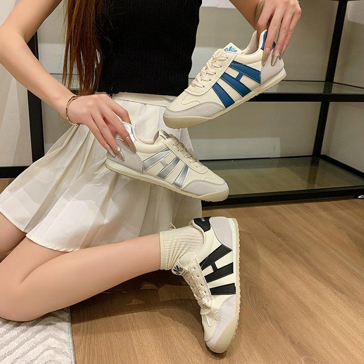 Retro sports shoes autumn new versatile color matching light mouth fashion low-top casual women