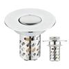 Sink Strainer Rebound Drain Plug Filter Metal Basin Pop-up Sink Filter With Hair Catcher Bathroom Sink Drain Stopper Strainer