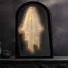 Premium-Halloween Hologram Ghost Mirror Featuring LED Lights, Holographic Decor For Indoor, Bedroom, Kitchen, And Fireplace