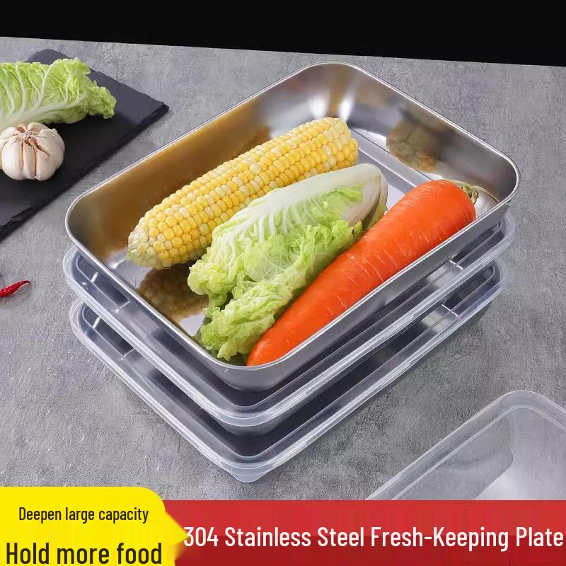 Stainless Steel Square Food Storage Container with Lid