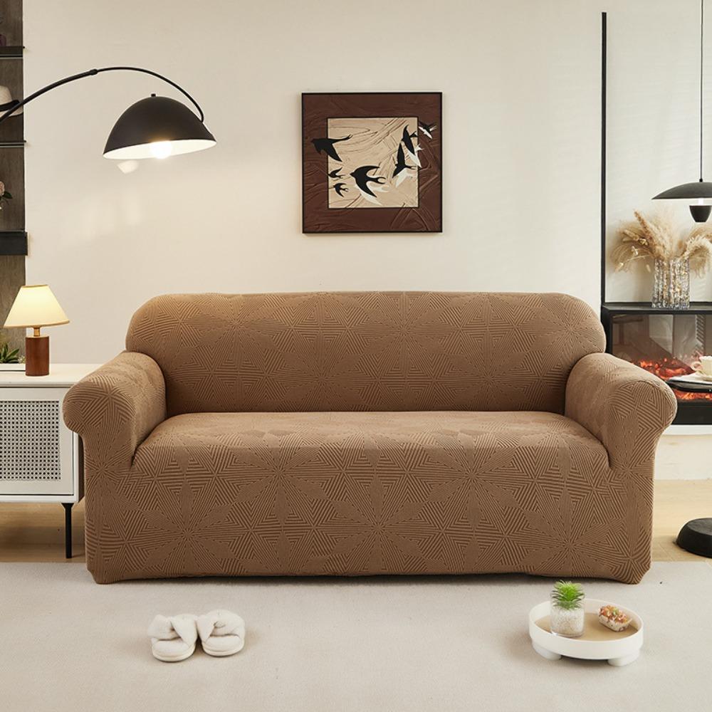

Stretchable Thick Jacquard Sofa Cover Full Protection for Armchair 3 4 Seat Couch Slipcover Solid Color Durable Fabric single 90-140cm