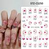 Nail Art Stickers Ins Valentine's Day Black Spades Love Line French Smile Adhesive Nail Stickers