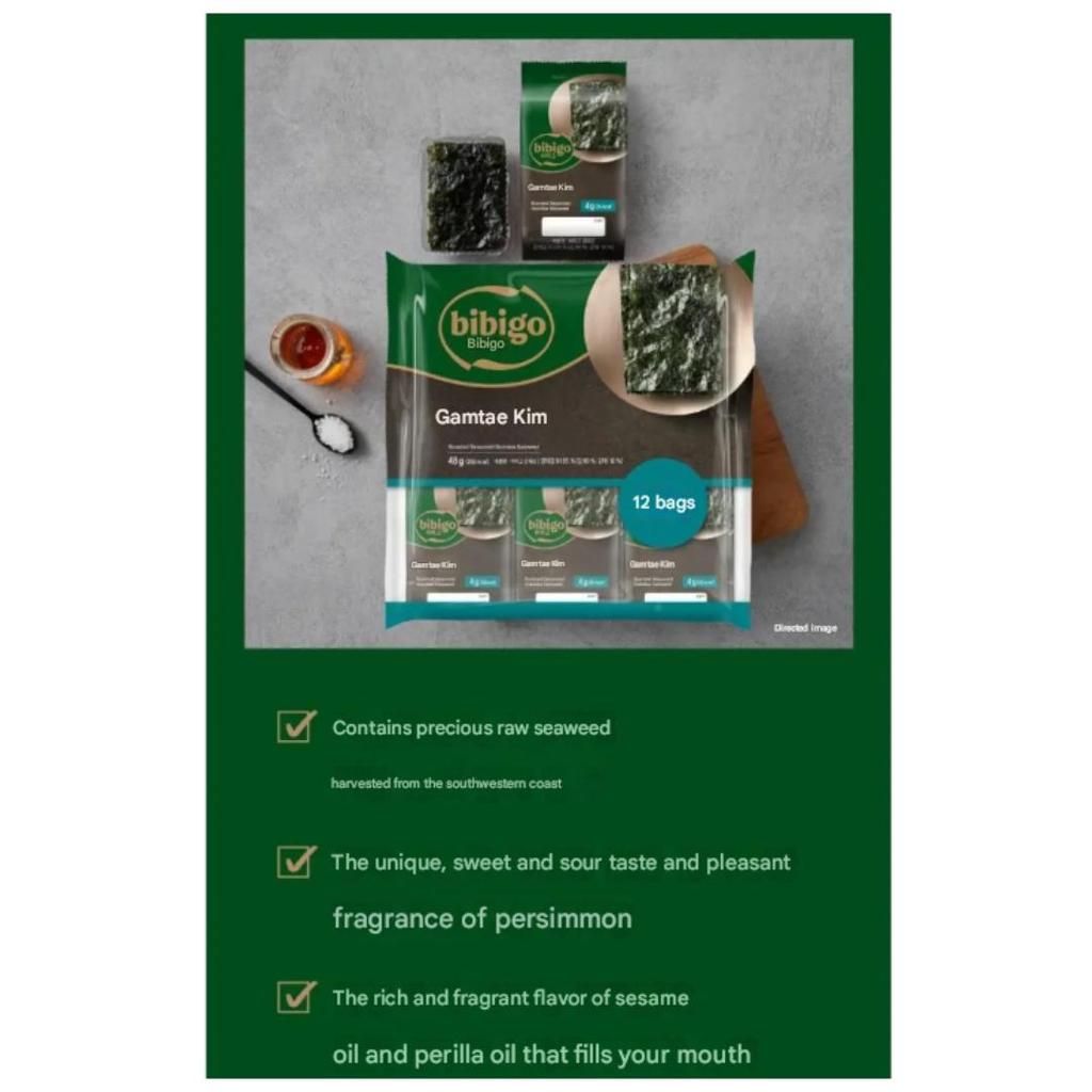 bibigo Gamtae'li Baharatlı Nori 48g (4g x 12 Paket)  (3 Seçenek)