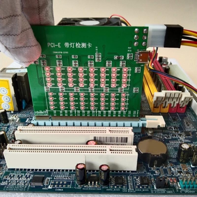 PCIE 16X Slot Diagnostic Card 16X Slot Tester With LED Indicators For Desktop Computer Hardware Testing Troubleshooting