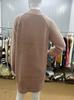Autumn/Winter Solid Color Long-Sleeve Turtleneck Sweater Dress for Women