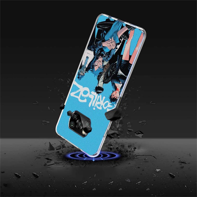 Gorillaz Anime Phone Case For Xiaomi Poco X7 X6 X5 Pro F7 Ultra Redmi 15C 15 13C 13 12C 12 10 10A 10C 9 9A 9C 9T Cover Poco X7 X