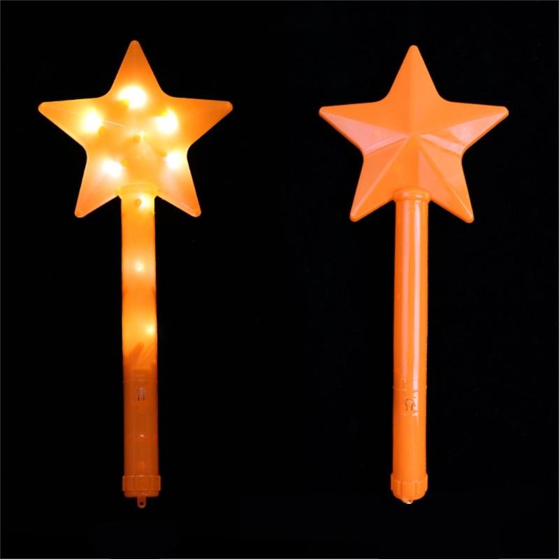 Varinha de Fada Brilhante Estrela de Cinco Pontas Varinha Atacado para Crianças Adultos Brincadeira ao Ar Livre de Verão Festa Suprimento Mercado de Pulgas 10PCS