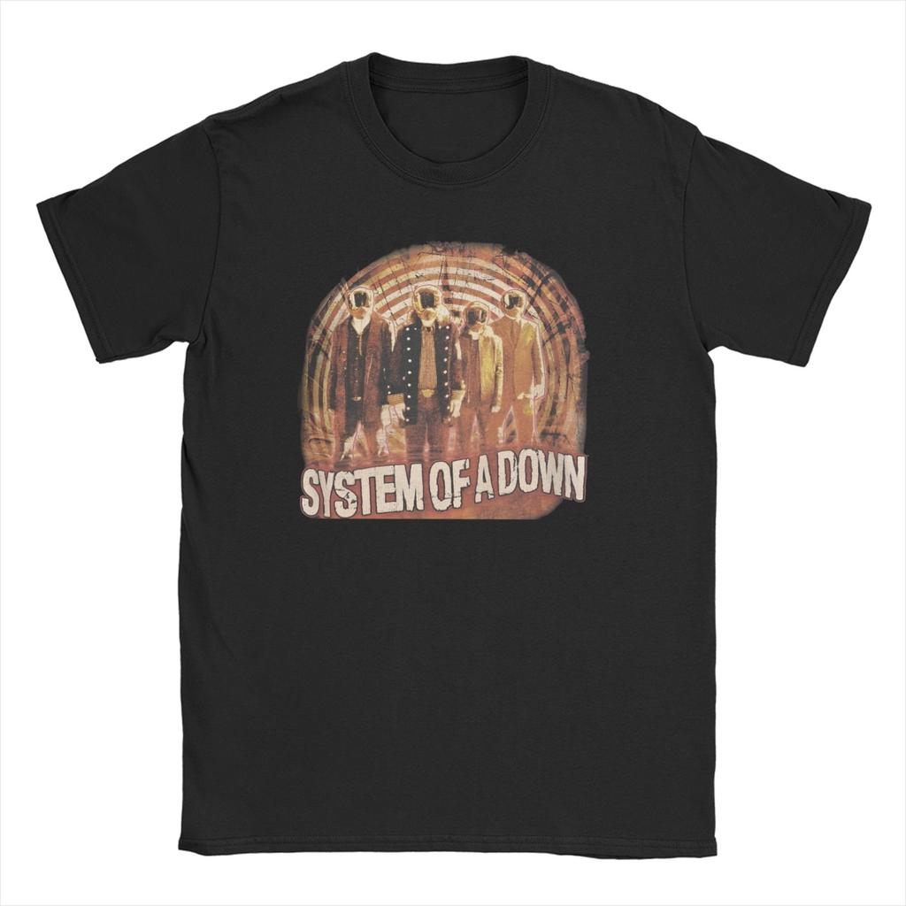 Proud Band System Of A Down for Men Women T Shirt Metal Music Tee Shirt Short Sleeve Crew Neck TShirt 100 Cotton Clothes