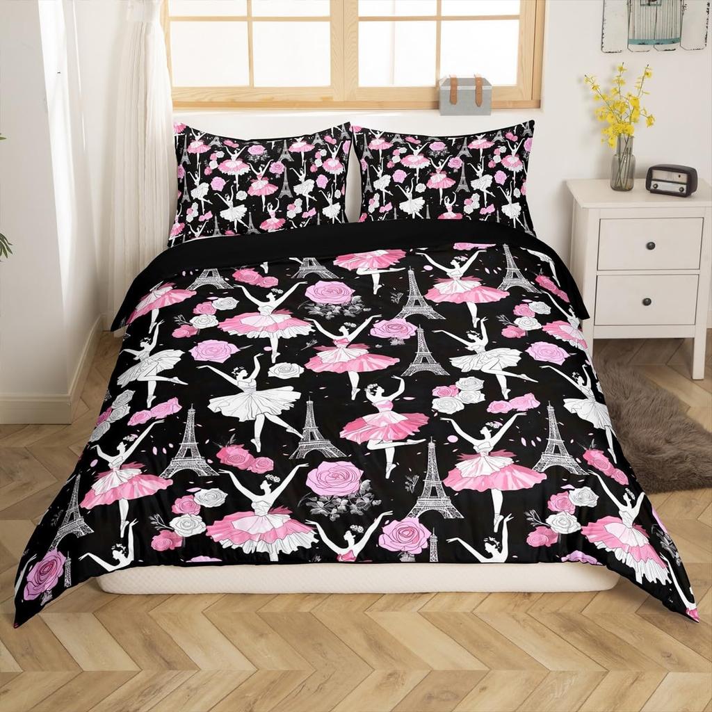 Dancing Duvet Cover Sets for Kids Women Queen Size Lightweight Quilt Covers Room Decor Dancing Lovers Bedding Sets No Comforter