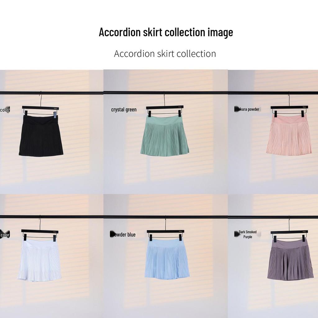 Lulu Women's Quick-Dry Pleated High-Waisted Accordion Skirt for Yoga, Fitness & Tennis