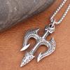 Vintage Poseidons Trident Pendant for Men Trident of Shiva Stainless Steel Warrior Spear Necklace Woman Jewelry Gifts