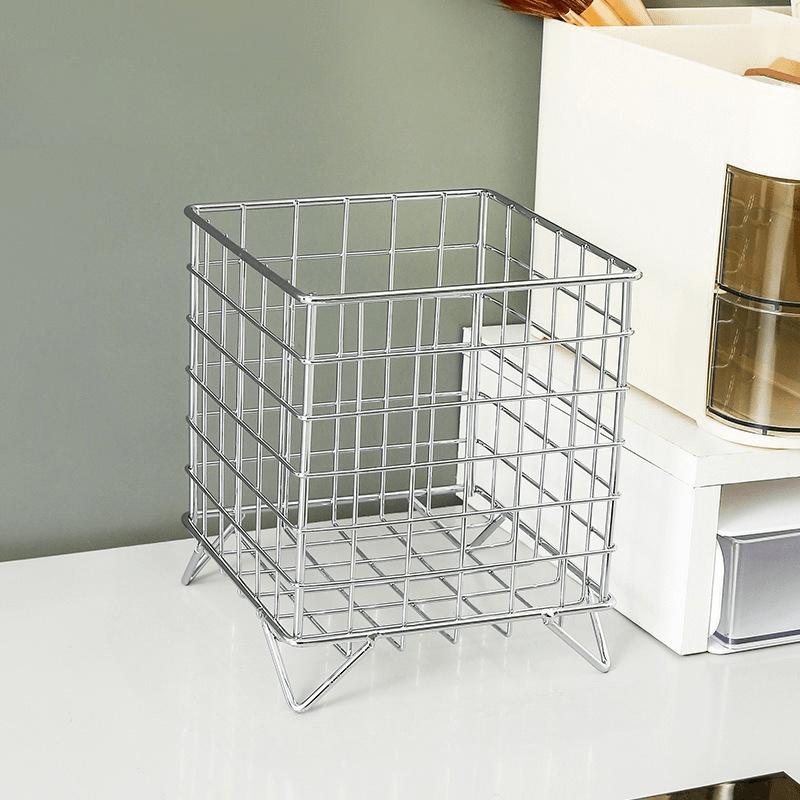 

1pc Office Desk Storage Basket - Multi-functional Storage Basket, Shelf Basket Miscellaneous Items Organizing Storage Box Cosmet