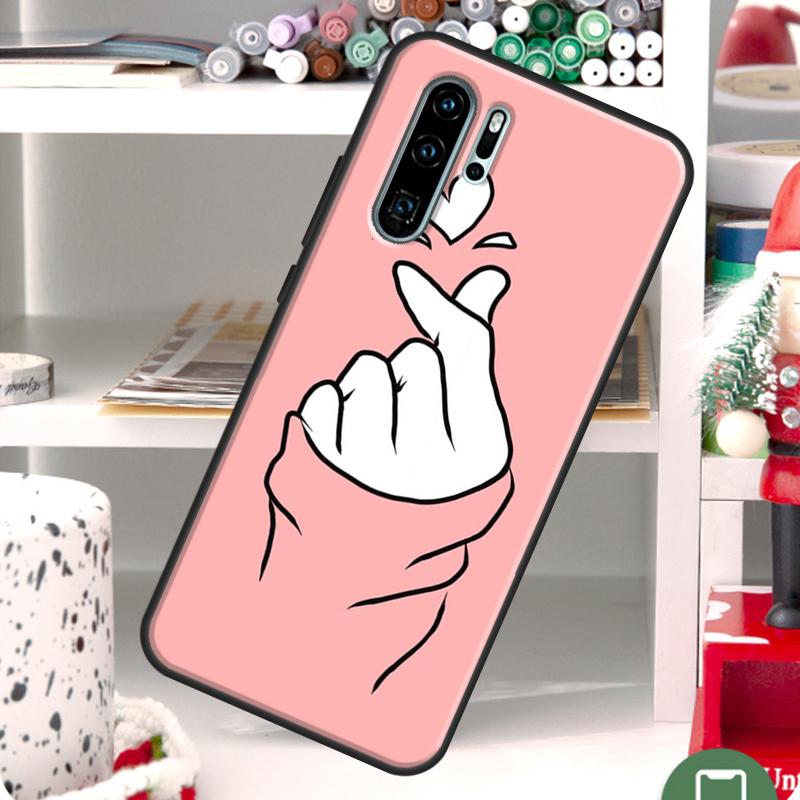 

Чехол Kpop Сердце Рукой Пальцами Для Huawei Nova Y60 Y61 Y70 Y90 Y91 10 9 SE 11i 8i 7i 3i P20 P40 Lite P30 Pro Huawei P30