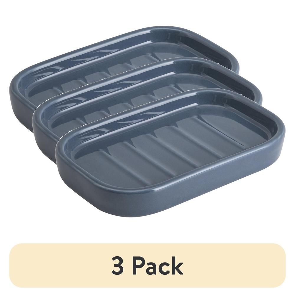 

3 Pack Durable Ceramic Soap Dish Home Bathroom Storage For Jewelry Trinkets Countertop Organizer Multiuse Classic Design United States