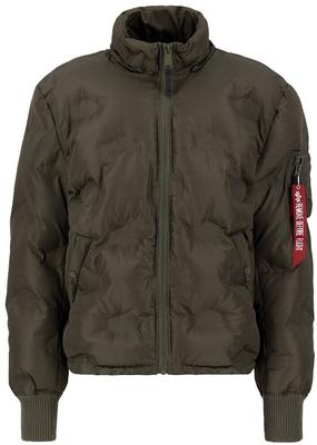 Winter Jacket Alpha Industries Logo Puffer Bomber Jacket (108107) Brown
