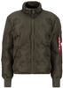 Winter Jacket Alpha Industries Logo Puffer Bomber Jacket (108107) Brown