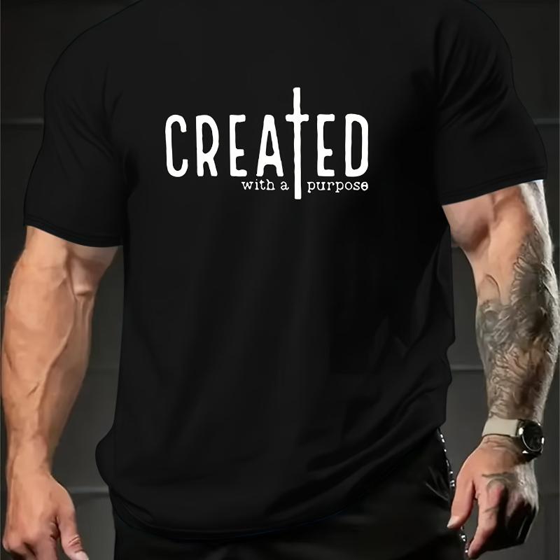 

Cross Typography Print T-Shirt,Lightweight T-Shirt Breathable Cool, Comfortable Wear XXL белый