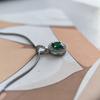 Серебряная подвеска с изумрудом nano 0.9ct (2205906)