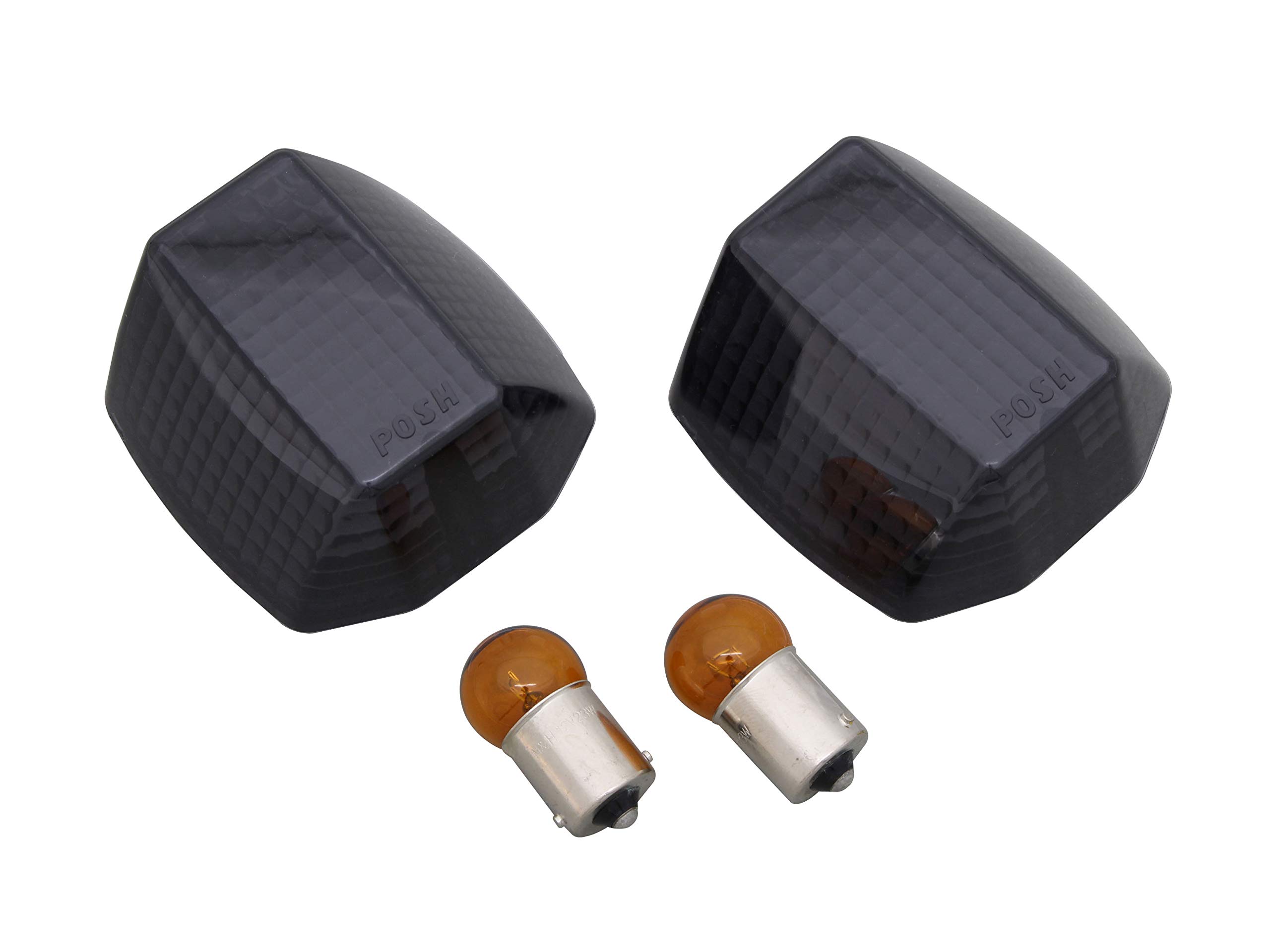 

POSH 038079 Motorcycle Supplies Turn Signal Lens Set ZRX1200R/1100/400/GPZ900R Domestic Rear Smoke чёрный
