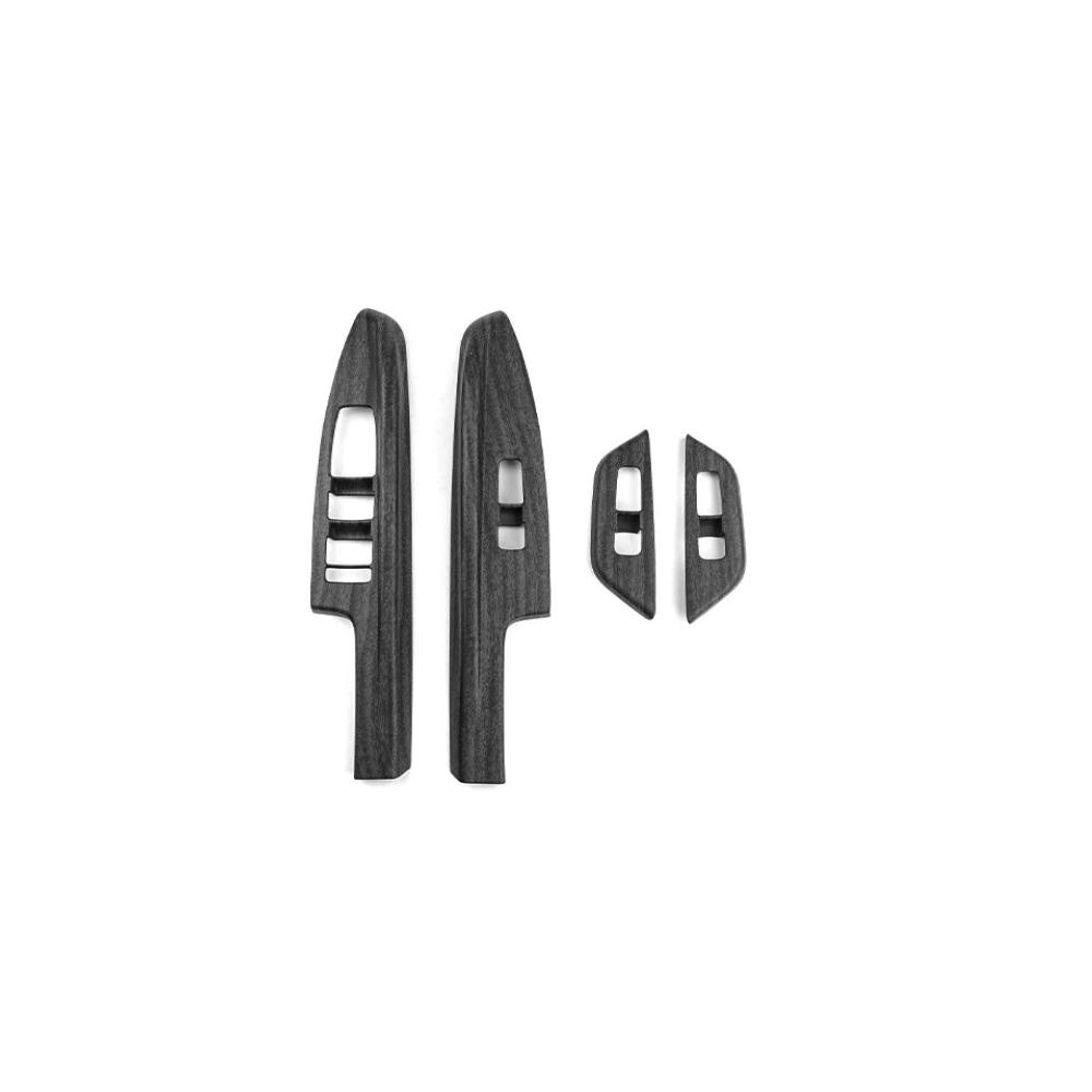 For KIA Carnival KA4 -2026 Car Tuning Carbon Fiber Window Button Cover Trim Interior Replacement Parts Accessories LHD
