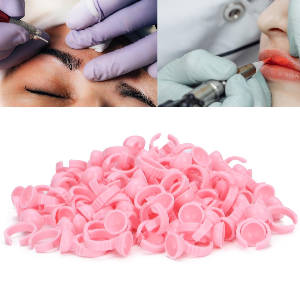 1000pcs Tattoo Ink Ring Cups Disposable Pigment Holder Adjustable Eyelash Grafting ToolS 2