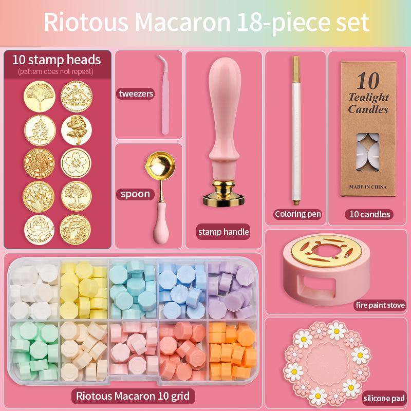 Set de ștampile de ceară, 18 buc, set de ștampile lăcuite, kit de ceară de etanșare, bricolaj, bricolaj, scrapbooking, invitație de nuntă de Crăciun, decorare