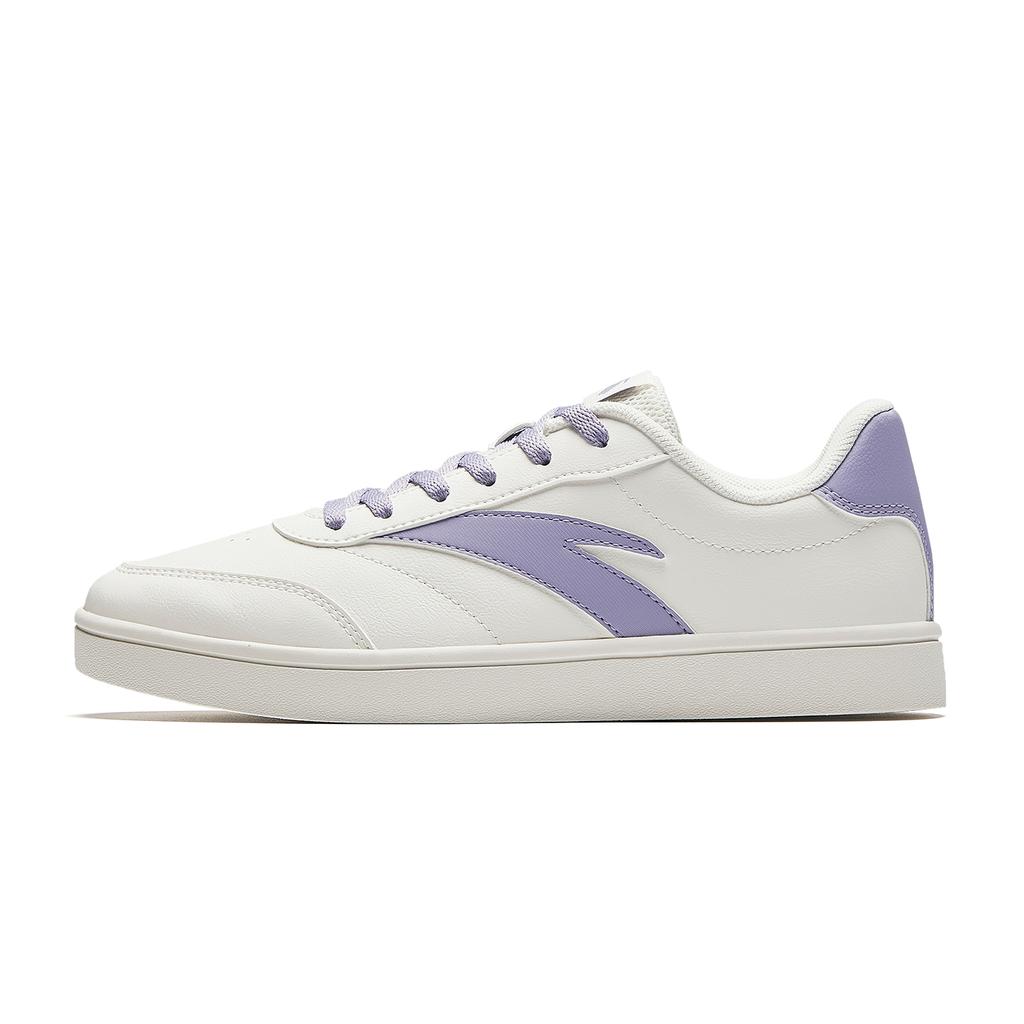 Anta Vitality Classic Retro Campus Life Fashion Versatile Simple Low-Top Sneakers Kids Sneakers Ivory-White Cotton-Candy-Purple 922618099-10