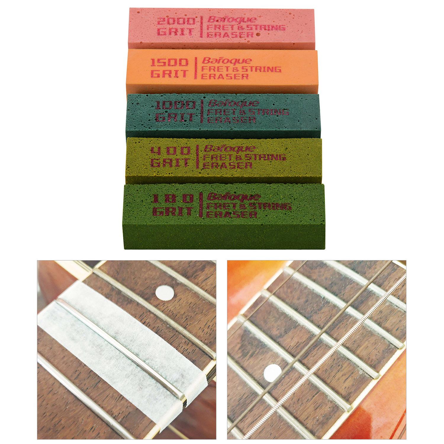 

Guitar Fret Polishing Erasers Abraisive Rubber Blocks with 180 Grit & 400 Grit & 1000 Grit & 1500 Grit & 2000 Grit for разноцветный