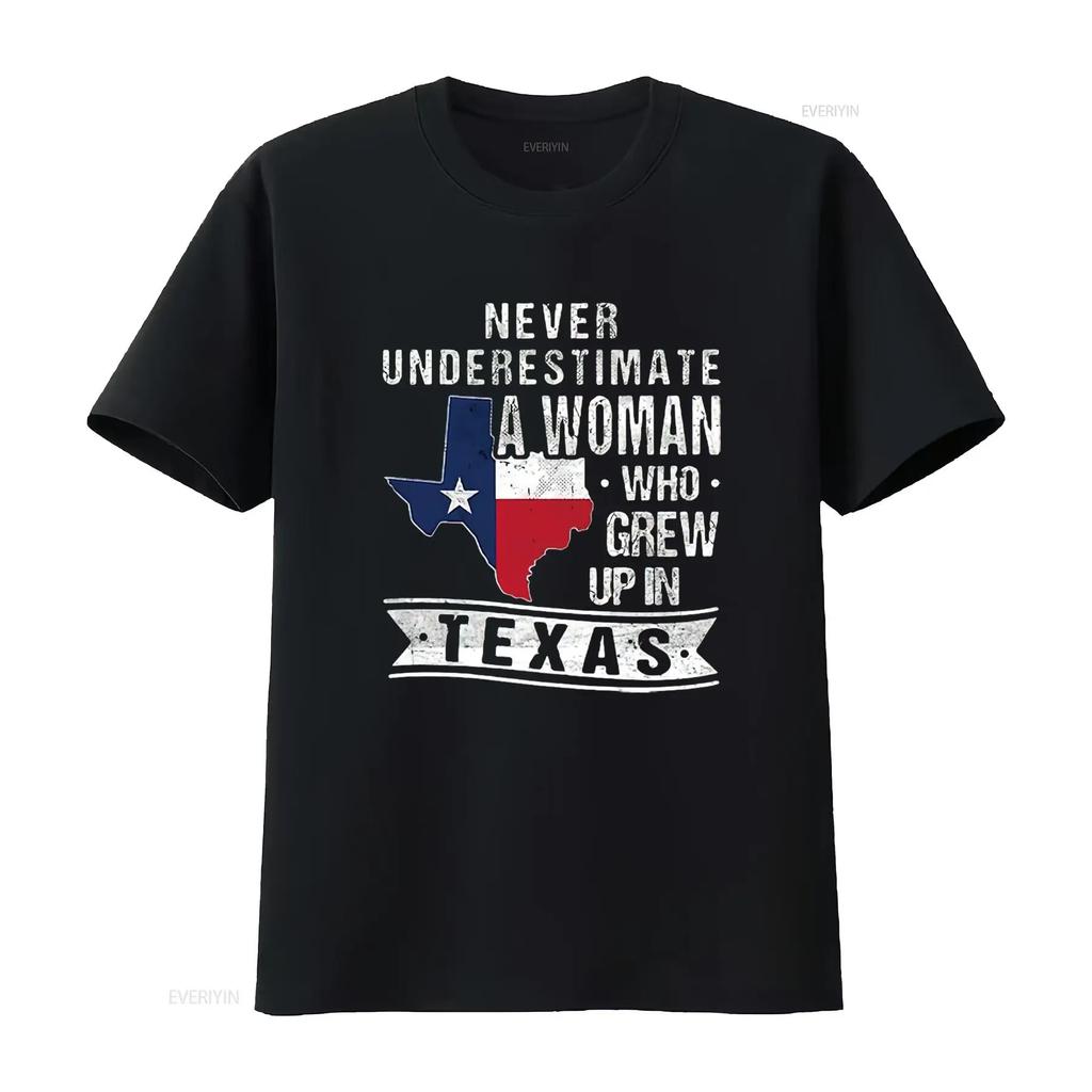 Women Texas Flag Map Vintage Girl S Fashionable T Shirt with Eye Catching Print Vintage Washed Stylish Stretched