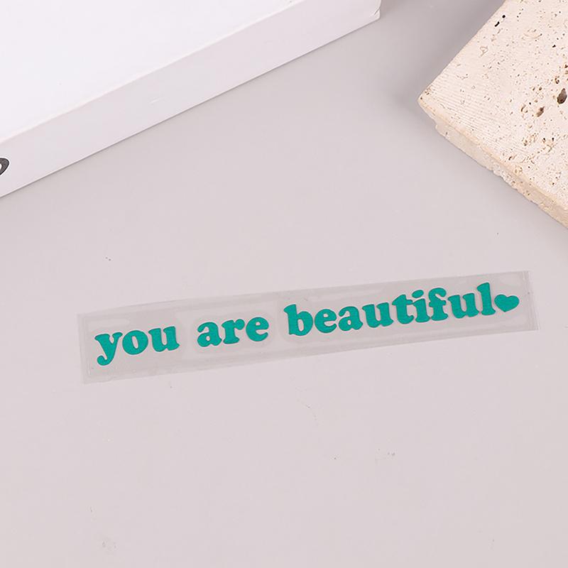 Car Stickers You Are Beautiful Interior Decoration Rear View Mirror Stickers Creative Sport PVC Vinyl Decals